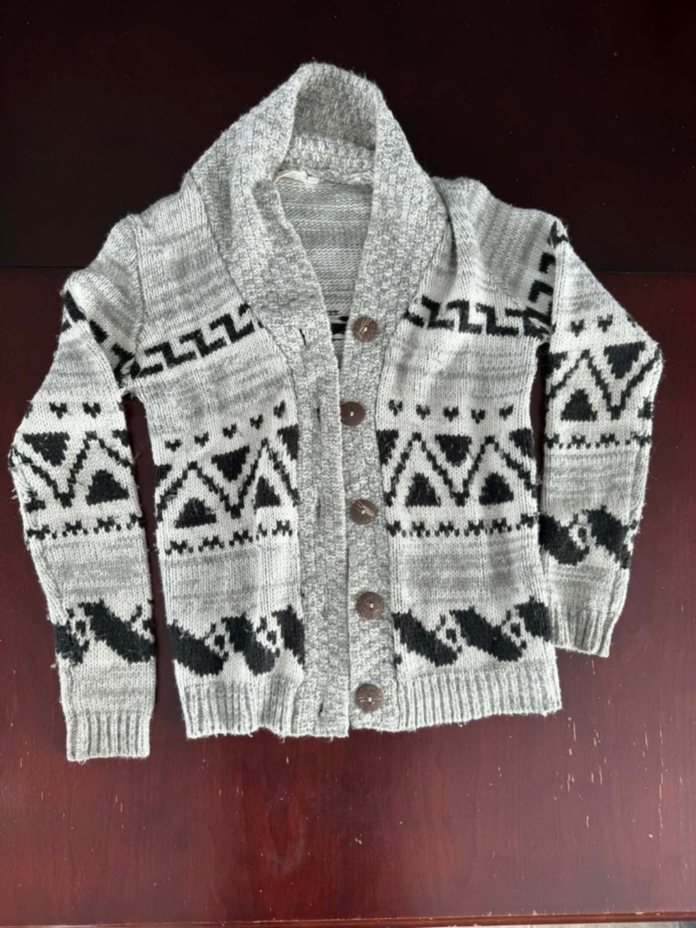 Harlow Southwestern Geometric Aztec Nordic Cardigan Sweater Cottagecore Boho - Picture 2 of 4